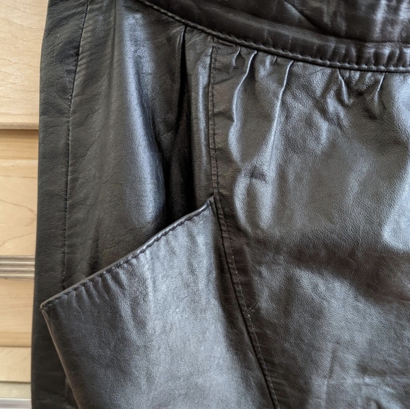 Vintage Genuine Leather Skirt - Picture 2 of 4